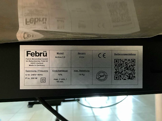 Febrü elektrisch zit-sta bureau met standcontainer - afbeelding 3 van  6