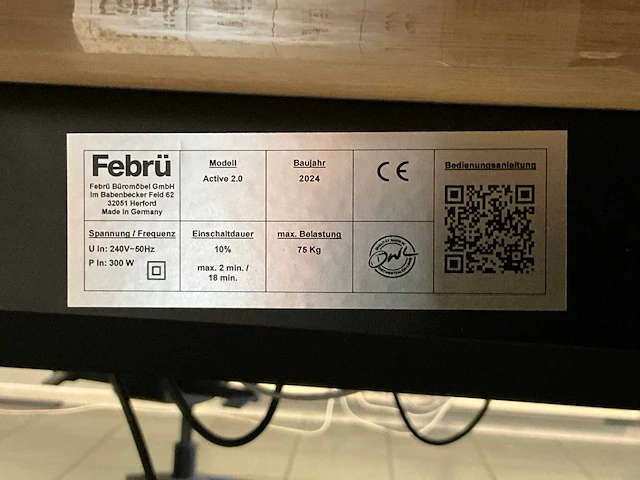 Febrü elektrisch zit-sta bureau met standcontainer - afbeelding 5 van  5