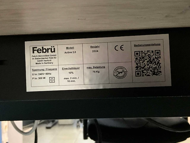 Febrü elektrisch zit-sta bureau met standcontainer - afbeelding 3 van  6