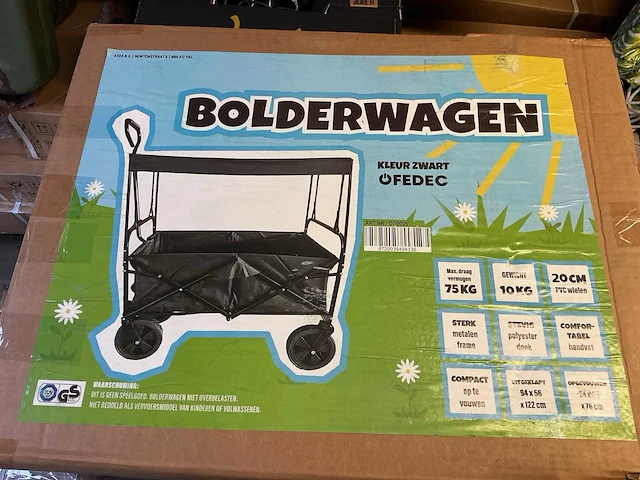 Fedec opklapbare bolderkarren | 10 stuks - afbeelding 1 van  1