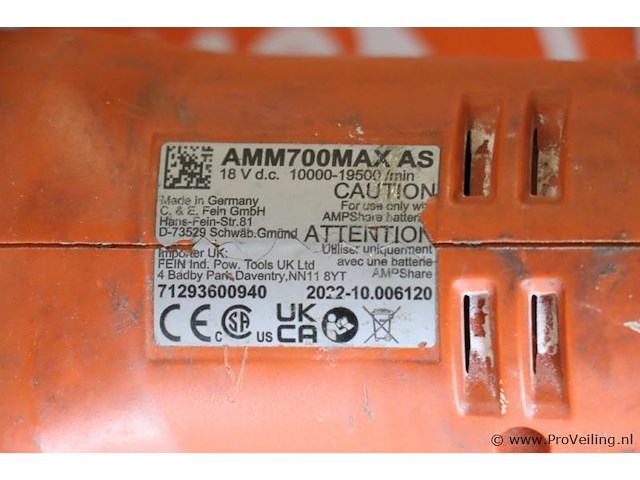 Fein multimaster oscillerend multitool amm 700 max - afbeelding 13 van  16