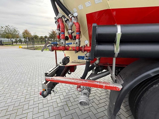 Feldbinder - bulktrailer - 2009 - 59.3 kuub - 4 vakken - stuuras - 3 x 10 tons assen - ok-58-tf - afbeelding 15 van  30