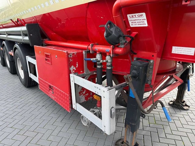 Feldbinder - bulktrailer - 2009 - 59.3 kuub - 4 vakken - stuuras - 3 x 10 tons assen - ok-58-tf - afbeelding 19 van  30