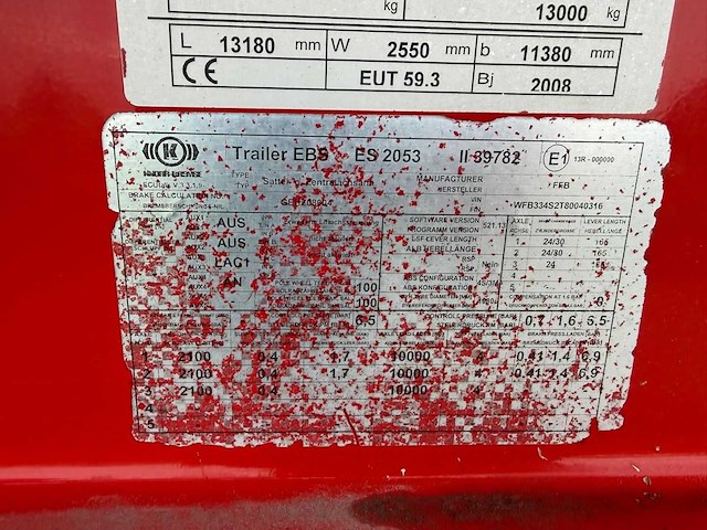 Feldbinder - bulktrailer - 2009 - 59.3 kuub - 4 vakken - stuuras - 3 x 10 tons assen - ok-58-tf - afbeelding 20 van  30