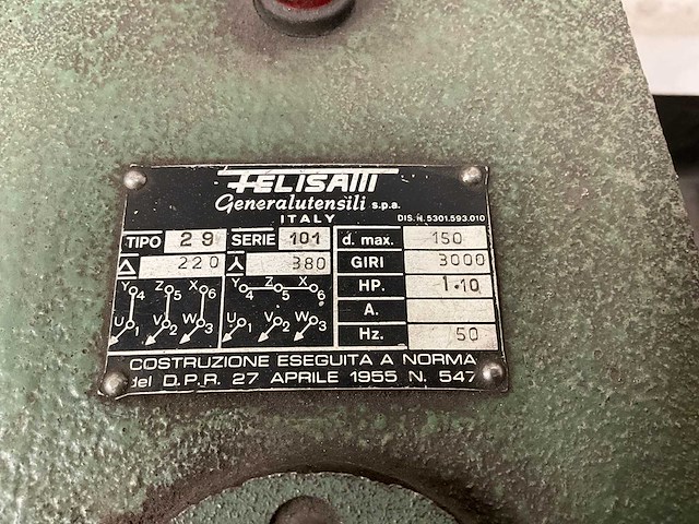 Felisatti 29 vlakslijpmachine - afbeelding 4 van  6