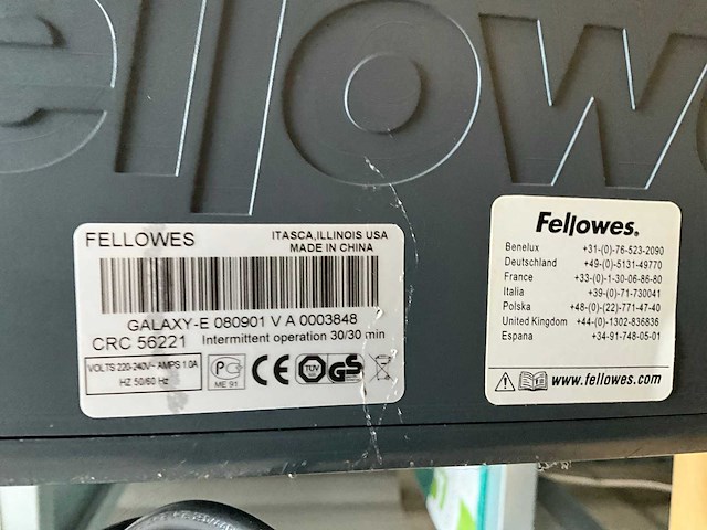 Fellowes galaxy e500 inbindmachine - afbeelding 7 van  7