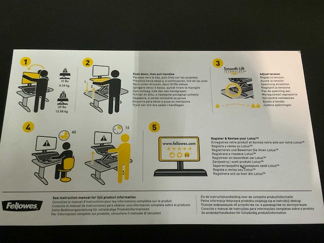 Fellowes lotus - zit-sta werkstation - afbeelding 7 van  8