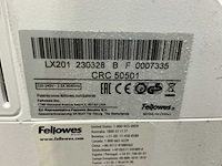 Fellowes lx201 papier shredder - afbeelding 7 van  8