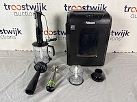 Fellowes powershred 12c papiervernietiger snippers - zwart |braun multiquick 9 mq9147x – staafmixer - afbeelding 1 van  1