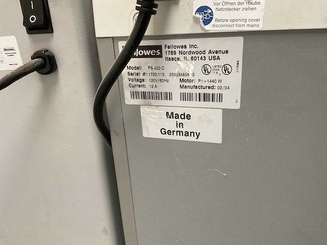 Fellowes ps420 c papiershredder - afbeelding 2 van  2