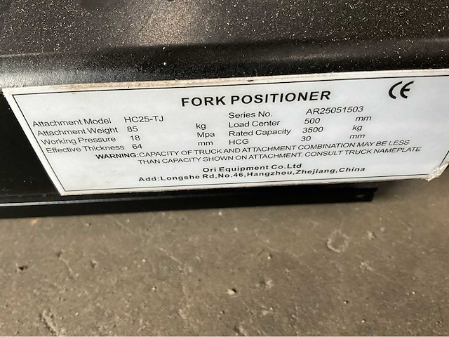 Fem 2 vorkenversteller met sideshift - 3500kg - afbeelding 1 van  2