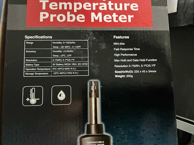 Fem temperatuur en vochtigheidsmeter (2x) - afbeelding 3 van  3