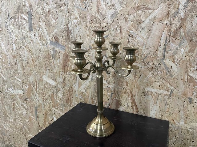 Fennando collection kandelaar 5-arm goudkleuring - afbeelding 6 van  9