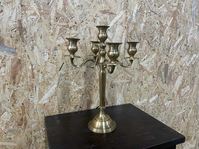 Fennando collection kandelaar 5-arm goudkleuring - afbeelding 1 van  9