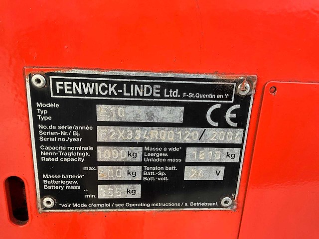 Fenwick linde e10 reach heftruck - afbeelding 10 van  11