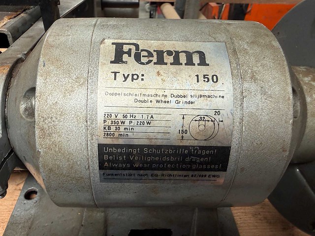 Ferm - 150 - dubbel slijpmachine - afbeelding 2 van  2