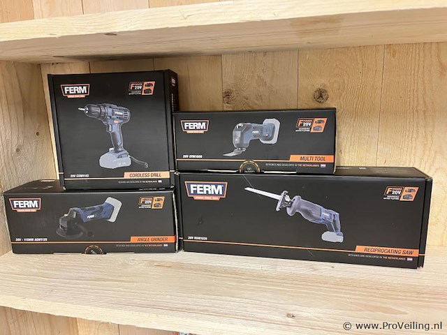 Ferm elektrisch gereedschap-set inclusief accu´s - afbeelding 1 van  3