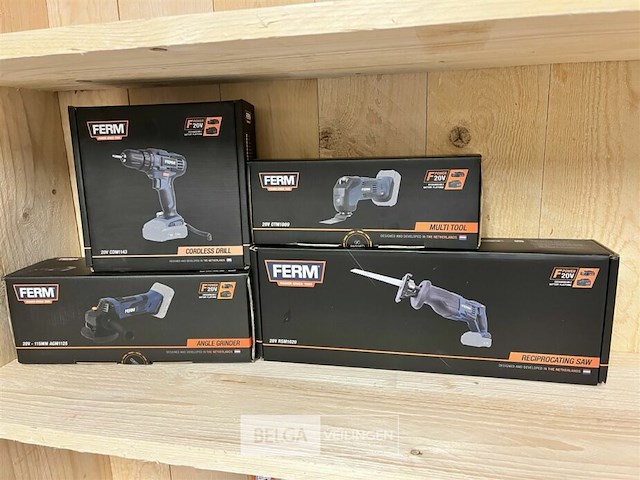 Ferm elektrisch gereedschap-set inclusief accu´s - afbeelding 1 van  3