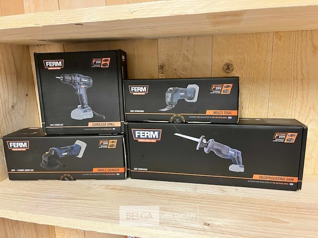 Ferm elektrisch gereedschap-set inclusief accu´s - afbeelding 1 van  3