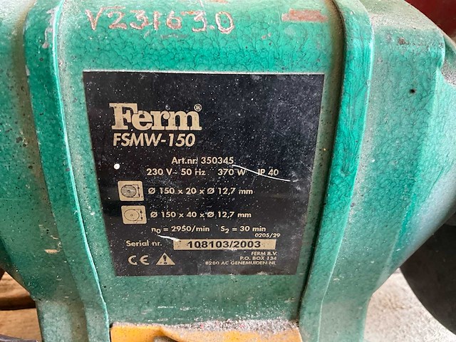 Ferm fsmw-150 werkbankslijpmachine - afbeelding 4 van  4