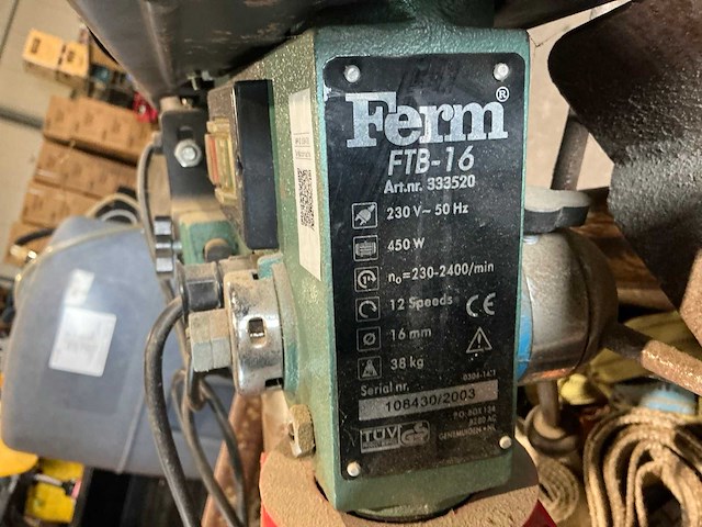 Ferm ftb-16 kolomboormachine - afbeelding 6 van  6