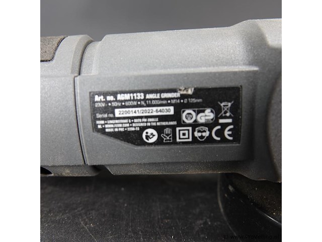 Ferm model agm1133 haakse slijper - afbeelding 4 van  5