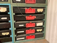 Ferm, würth slijpmachine, bouten, moeren & ringen in sorteerbakken en kasten - afbeelding 1 van  6