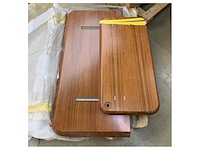 Ferretti foltable cockpit table teak with support and guides 120 x 120 cm - afbeelding 3 van  5