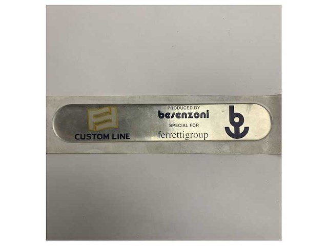 Ferretti metalen logo badge voor besenzoni cranes & accessoires - 213821 - afbeelding 1 van  1