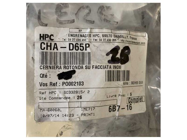 Ferretti roestvrijstalen ronde scharnier duurzaam corrosiebestendig voor dekluik - cha-d65p - afbeelding 4 van  4