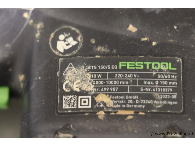 Festool ets excenterschuurmachine 150/5 eq - afbeelding 5 van  5