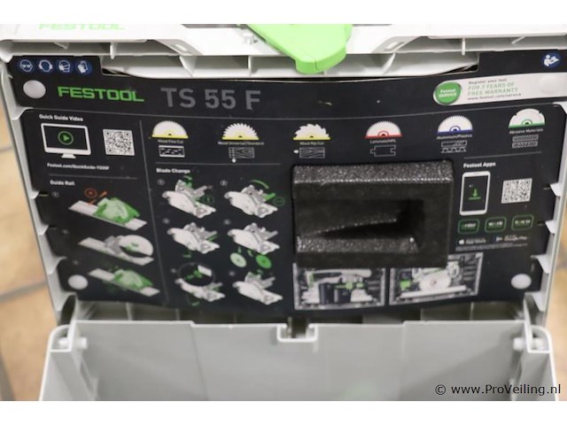 Festool invalcirkelzaagmachine ts 55 febq 10224465, 1200w - afbeelding 2 van  11
