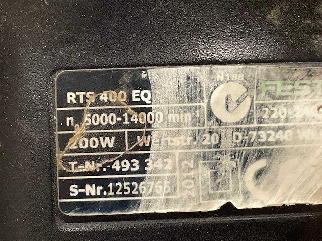 Festool rts 400 eq vlakschuurmachine - afbeelding 2 van  4