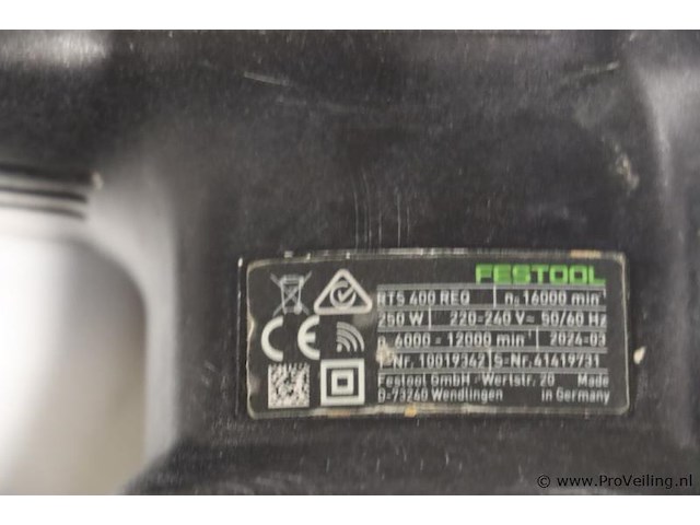 Festool rts vlakschuurmachine 400 req - afbeelding 5 van  5
