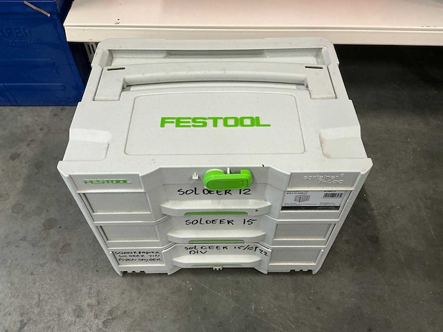 Festool sortainer t-loc sys 4 tl-sort/3 met inhoud (75x) - afbeelding 4 van  5