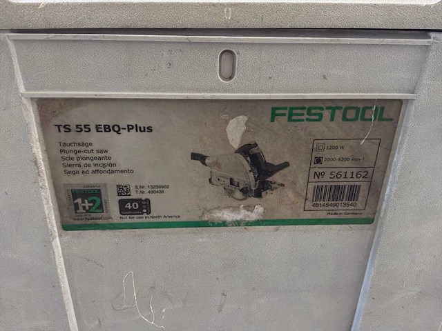 Festool ts 18 ebq-plus cirkelzaagmachine - afbeelding 8 van  8