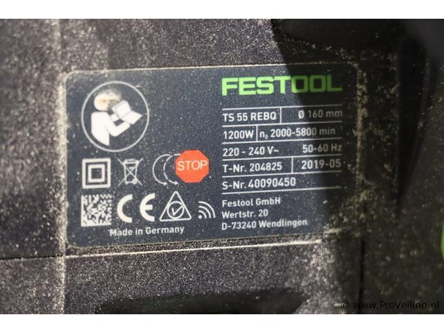 Festool ts 55 invalzaag rebq - afbeelding 5 van  7