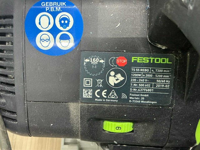 Festool ts 55 rebq invalcirkelzaag - afbeelding 10 van  10