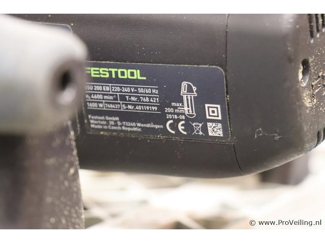 Festool univers zwaardzaag ssu 200 eb, 1600w incl. opbergkoffer - afbeelding 9 van  11