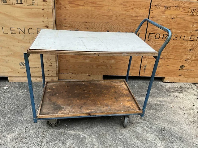 Fetra 2-laags transportwagen 100x60x82cm - afbeelding 1 van  2