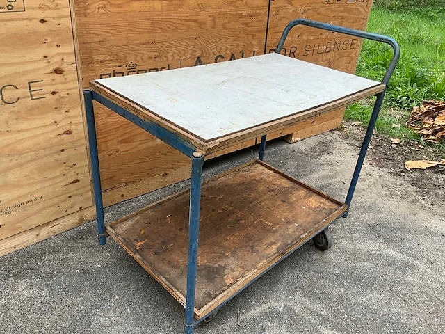 Fetra 2-laags transportwagen 100x60x82cm - afbeelding 2 van  2