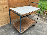 Fetra 2-laags transportwagen 100x60x82cm - afbeelding 2 van  2