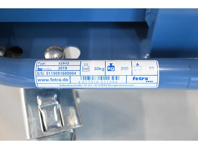 Fetra 32912 3-delige werkplaatswagen met kantelbare niveaus - afbeelding 5 van  6