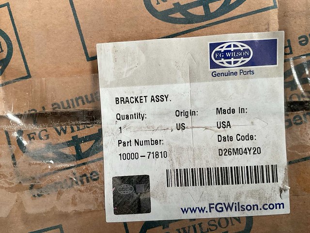 Fg wilson bracket assy (2x) - afbeelding 4 van  5