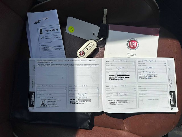Fiat - 2012 - 500 cabrio - 0.9 twinair lounge - personenauto - afbeelding 8 van  9