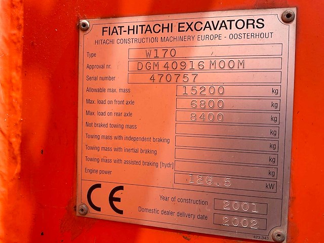 Fiat-hitachi - w170 - shovel - 2002 - afbeelding 22 van  29