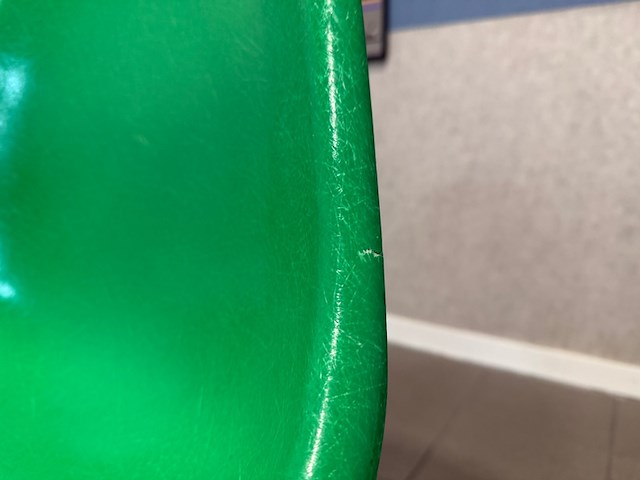 Fiberglass chrome eiffel-base vitra, dsr, groen - afbeelding 12 van  13