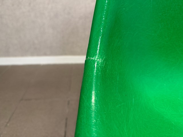 Fiberglass chrome eiffel-base vitra, dsr, groen - afbeelding 13 van  13