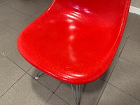 Fiberglass chrome eiffel-base vitra, dsr, rood - afbeelding 7 van  10