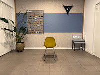 Fiberglass h-base chrome herman miller, dsx, geel - afbeelding 6 van  10